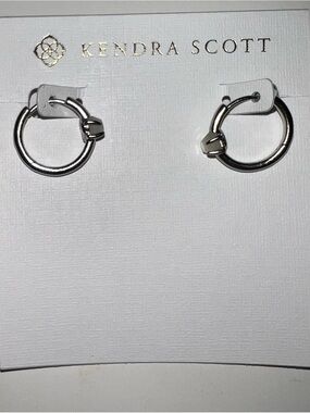 Kendra Scott Silver Ring with White Hex Stone